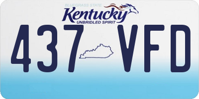 KY license plate 437VFD
