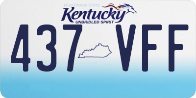 KY license plate 437VFF