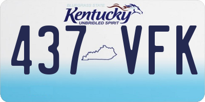 KY license plate 437VFK