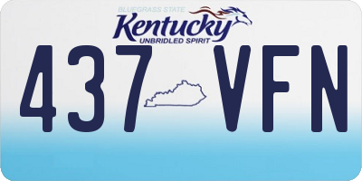 KY license plate 437VFN