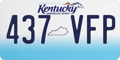 KY license plate 437VFP