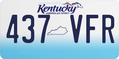 KY license plate 437VFR