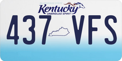 KY license plate 437VFS