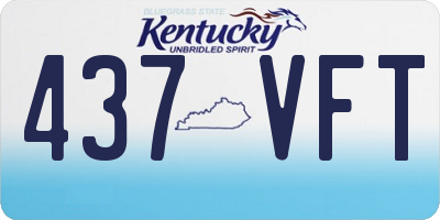 KY license plate 437VFT