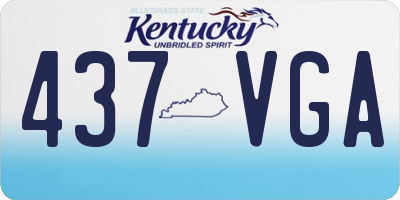 KY license plate 437VGA