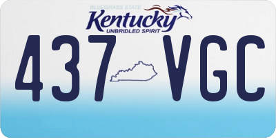 KY license plate 437VGC