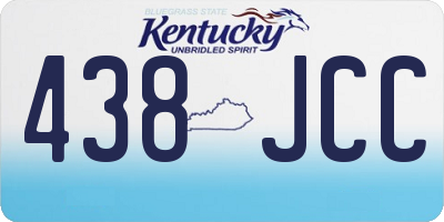 KY license plate 438JCC