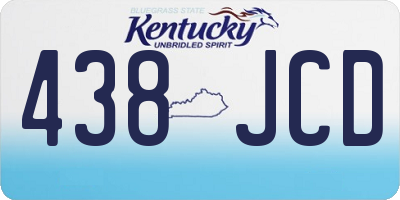 KY license plate 438JCD