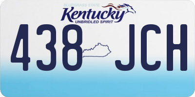 KY license plate 438JCH