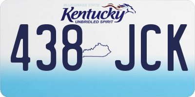 KY license plate 438JCK