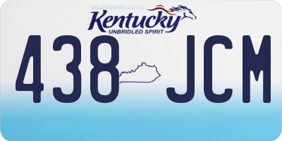 KY license plate 438JCM