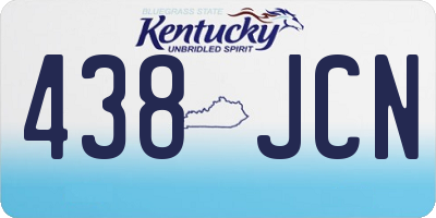 KY license plate 438JCN