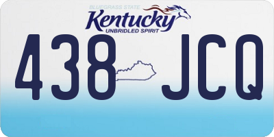 KY license plate 438JCQ