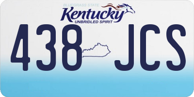 KY license plate 438JCS