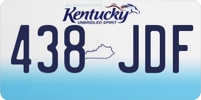 KY license plate 438JDF