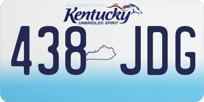 KY license plate 438JDG