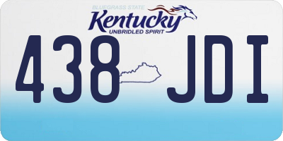 KY license plate 438JDI