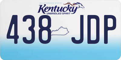 KY license plate 438JDP