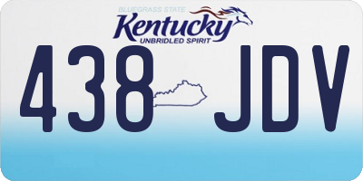KY license plate 438JDV