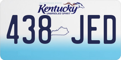 KY license plate 438JED