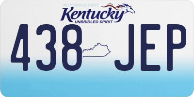 KY license plate 438JEP