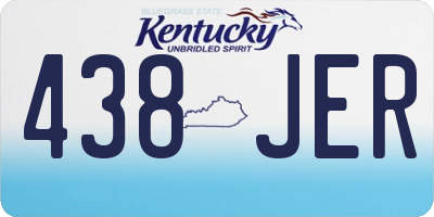 KY license plate 438JER