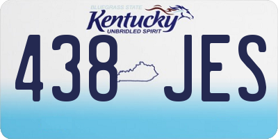 KY license plate 438JES