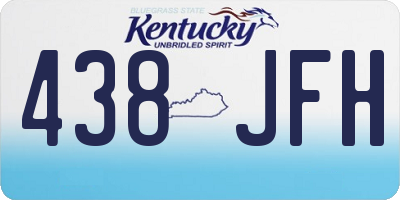 KY license plate 438JFH