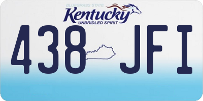 KY license plate 438JFI