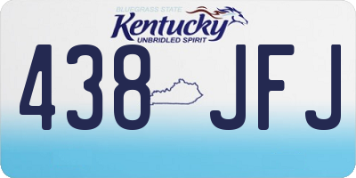 KY license plate 438JFJ