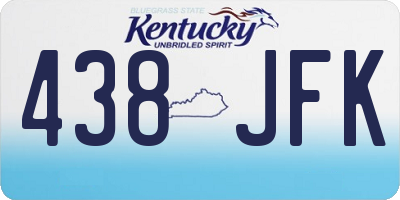 KY license plate 438JFK