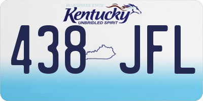 KY license plate 438JFL