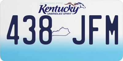 KY license plate 438JFM