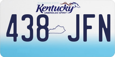 KY license plate 438JFN