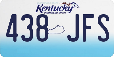 KY license plate 438JFS