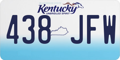 KY license plate 438JFW