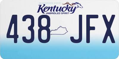 KY license plate 438JFX