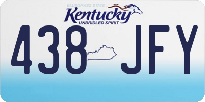 KY license plate 438JFY