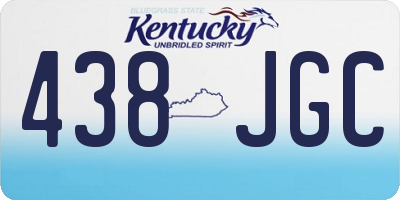 KY license plate 438JGC