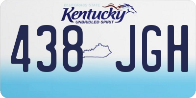 KY license plate 438JGH
