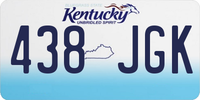 KY license plate 438JGK