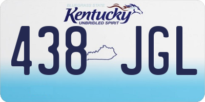 KY license plate 438JGL