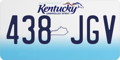 KY license plate 438JGV