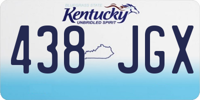 KY license plate 438JGX