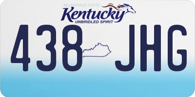 KY license plate 438JHG