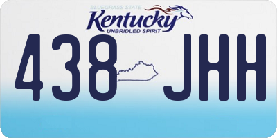 KY license plate 438JHH