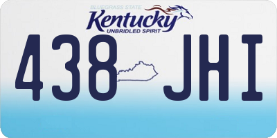 KY license plate 438JHI