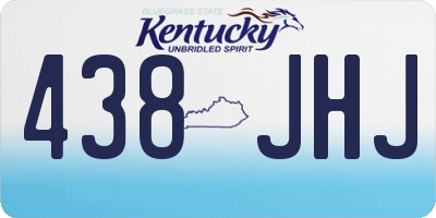 KY license plate 438JHJ