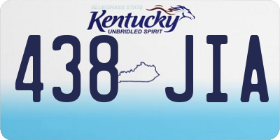 KY license plate 438JIA