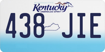 KY license plate 438JIE